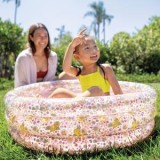 Piscină rotundă gonflabilă pentru copii, &Oslash;86x25 cm, model floral, CMCLASS