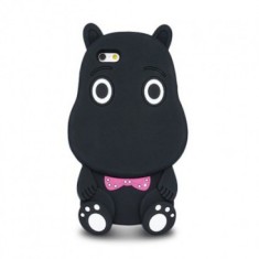 HUSA SILICON HIPPO 3D APPLE IPHONE 6/6S NEGRU