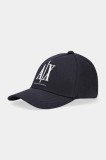 Armani Exchange șapcă de baseball din bumbac culoarea negru, cu imprimeu, XM000811 AF13343