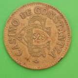 jeton de Cazinou Constanta anii 1912 - Casino de Constantza , valoare 20, in camp CC monogramat, seria 529 incusa, f.f. rar