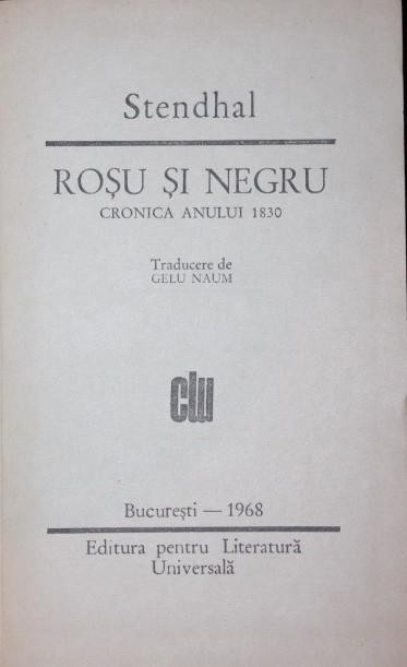 ROSU SI NEGRU