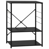 Cumpara ieftin Dulap cuptor microunde, negru, 60x39,6x79,5 cm, lemn prelucrat