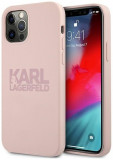 Husa Originala Karl Lagerfeld iPhone 12 Pro Max - KLHCP12LSTKLTLP, Roz, Silicon