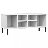 Cumpara ieftin Pantofar cu picioare metalice &bdquo;OSLO&rdquo; alb 106x35x45 cm lemn