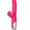 Vibrator Triple Power, Vibrating-Thrusting-Licking, Silicon, USB, Roz, 24 cm, Mokko Toys