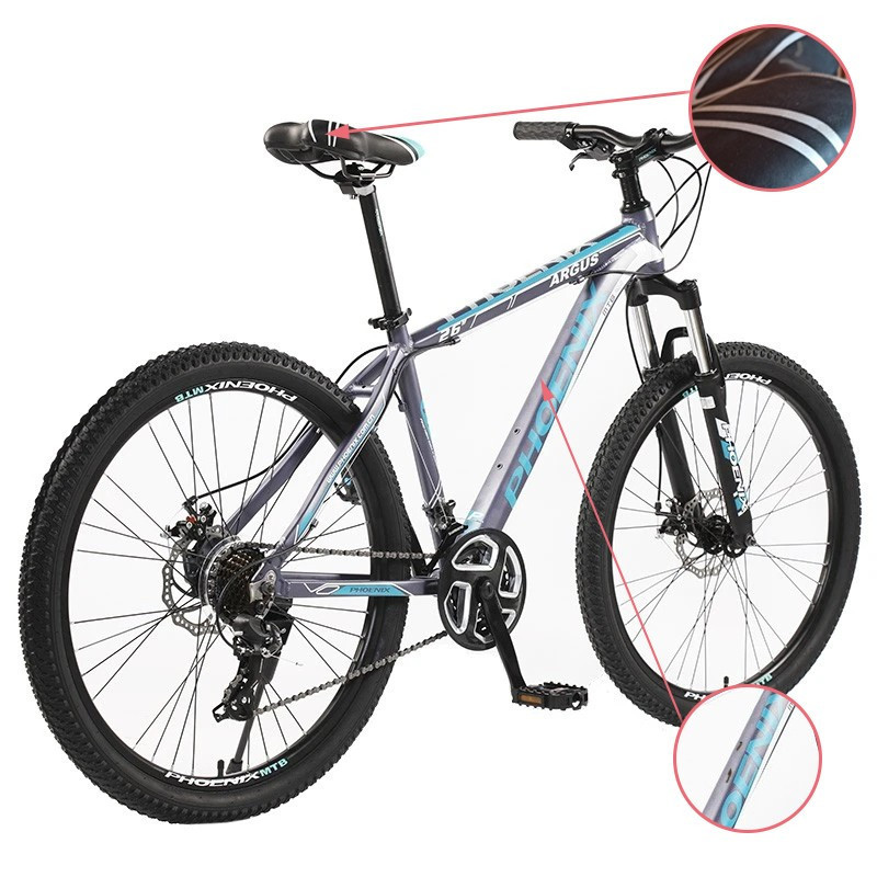 Bicicleta Mountain Bike, cadru aluminiu, roti 26 inch, 21 viteze,  schimbator Shimano, frane pe disc, Phoenix, RESIGILAT | Okazii.ro