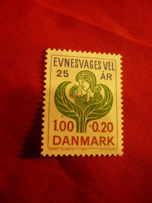 Serie Danemarca 1977 Ajutor Mama si Copilul , 1 valoare foto