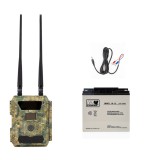 Kit camera vanatoare PNI Hunting 400C PRO 24MP cu acumulator 18Ah si cablu alimentare