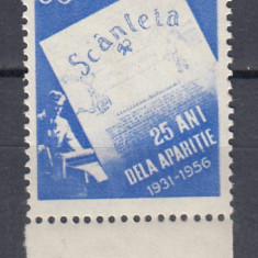 ROMANIA 1956 LP 415 - 25 DE ANI DE LA APARITIA ZIARULUI SCANTEIA MNH