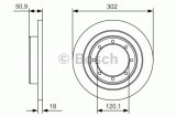 Disc frana RENAULT MASTER III platou / sasiu (EV, HV, UV) (2010 - 2016) BOSCH 0 986 479 A93