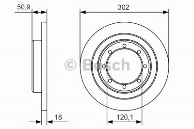 Disc frana RENAULT MASTER III platou / sasiu (EV, HV, UV) (2010 - 2016) BOSCH 0 986 479 A93 foto