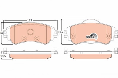 TRW GDB1917 COTEC set placute frana,frana disc foto