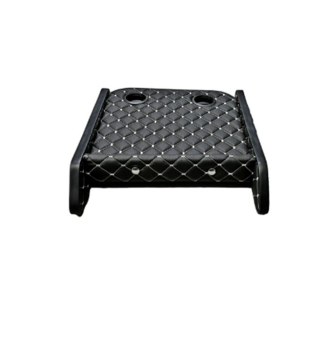 Masa de bord cu 2 suporti pahare, piele ecologica negru cusatura Gri, Renault Master 4 2020-2024