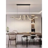 Lustra LED suspendata cu telecomanda RIBBON, 66W, Lumina Rece/Calda/Neutra, Dimabila, Negru, Inaltime Reglabila