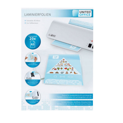 Set 20 bucati folie de laminat United Office, A3, 80 microni foto