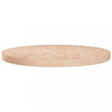 Blat masa rotund vidaXL, lemn masiv stejar netratat, 70x4 cm, maro. Blat universal: cafea, bar, consola, raft