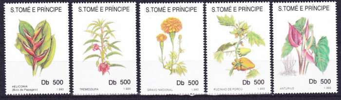 DB1 Sao Tome Principe 1993 Flori 5 v. MNH