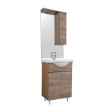 Mobilier Baie Complet Vanessa 55 Ulm Rauna, Chiuveta Ceramica, Dulap Sus/Jos, 55x34x71.5 cm