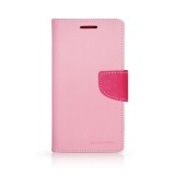 Husa SONY Xperia M4 Aqua - Fancy Diary (Roz Pal), Piele Ecologica, Mercury