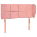 Cumpara ieftin Tablie de pat cu aripioare roz 103x23x78/88 cm catifea