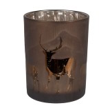 Cumpara ieftin Candela Craciun sticla maro 10x12 cm