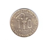 Moneda Africa de Vest 10 francs/franci 1997 FAO, stare foarte buna, cu luciu