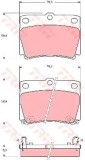 Set placute frana,frana disc MITSUBISHI PAJERO III (V7_W, V6_W) (1999 - 2007) TRW GDB3239