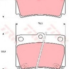 Set placute frana,frana disc MITSUBISHI PAJERO II Canvas Top (V2_W, V4_W) (1990 - 2000) TRW GDB3239