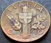 Moneda istorica 10 CENTESIMI - ITALIA, anul 1937 *cod 2760 B, Europa