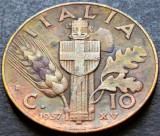 Moneda istorica 10 CENTESIMI - ITALIA, anul 1937 *cod 2760 B