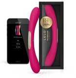Vibrator Dublu Lelo BOOMERANG, Control Aplicatie Mobila, Silicon, USB, Roz, 28.1 cm