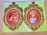 F772-Set 2 Aplice foto copii vintage Italy din calamina plastestefiata.