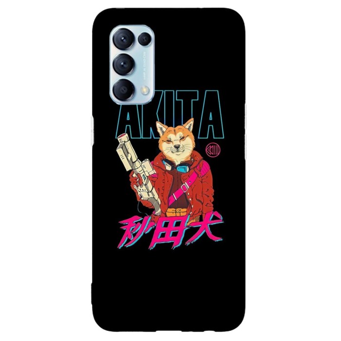 Husa compatibila cu Oppo A15 model Cyberpunk Akita, Silicon, TPU, Viceversa