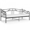 Cadru de pat canapea, negru, 90x200 cm, metal