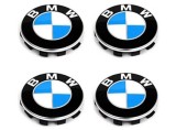 Set 4 Capace Jante Aliaj BMW 56MM Alb Albastru