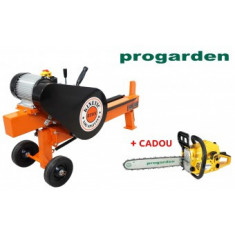 ProGARDEN Pachet BT-EK8 Despicator cinetic busteni, 8T, 230V, 2kW, Dmax 350mm + Cadou MF3040P Motoferastrau 400mm, 3CP, benzina 2t, 51cmc