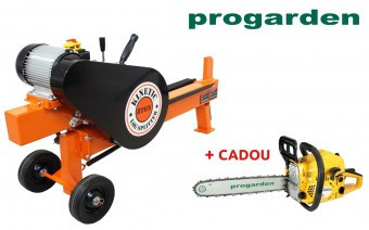 ProGARDEN Pachet BT-EK8 Despicator cinetic busteni, 8T, 230V, 2kW, Dmax 350mm + Cadou MF3040P Motoferastrau 400mm, 3CP, benzina 2t, 51cmc foto