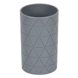 Suport Periuțe de Dinți, Model Triunghiular, Culoare Gri, Material Plastic, Dimensiuni 7x12cm, Oem