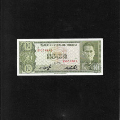 Bolivia 10 pesos bolivianos 1962 seria3058822 unc