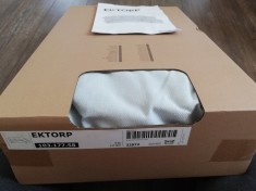 Husa noua canapea IKEA EKTORP, 3 locuri cu sezlong, Nordvalla bleu foto