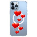 Husa personalizata apple iphone 15 pro max, magsafe, little hearts