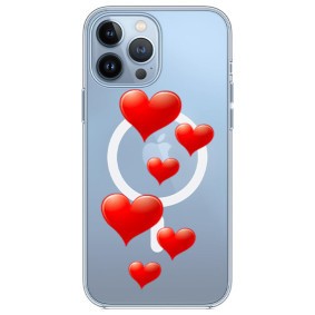 Husa personalizata apple iphone 15 pro max, magsafe, little hearts foto