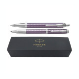 Cumpara ieftin Set pix+roller Parker IM Royal Premium violet cu accesorii cromate
