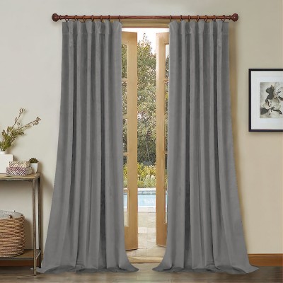 Draperie din catifea cu rejansa din bumbac tip fagure, Madison, 150x210 cm, densitate 700 g/ml, Coin gray, 1 buc foto