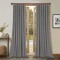 Draperie din catifea cu rejansa din bumbac tip fagure, Madison, 150x240 cm, densitate 700 g/ml, Coin gray