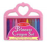 Set creioane colorate triunghiulare Princess Melissa and Doug 12 buc, Melissa &amp; Doug