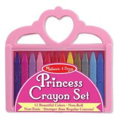 Set creioane colorate triunghiulare Princess Melissa and Doug 12 buc