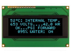 Afișaj OLED 20x4 alfanumeric NEWHAVEN DISPLAY 98x60x10mm albastru PIN 16