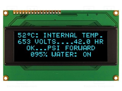 Afișaj OLED 20x4 alfanumeric NEWHAVEN DISPLAY 98x60x10mm albastru PIN 16 foto