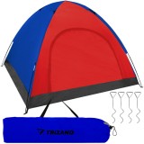 Cort de camping pentru 4 persoane Trizand, impermeabil si usor